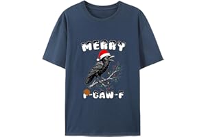 Caw-F Christmas Shirt Meme Shirt Funny Rooster Print Short-Sleeved Cotton Tops