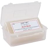 Parker Large Alum Block with Travel Case (125 g./4.4 oz.) | Pure Mineral Treatment Helps Calm Skin and Address Minor Shaving Nicks, While The Protective Case Simplifies Storage