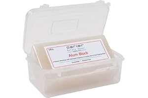 PARKER SAFETY RAZOR Parker Large Alum Block with Travel Case (125 g./4.4 oz.) - A Natural Aftershave with Antiseptic Properties - an Essential Item for Every Wet Shaver