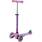 Micro Kickboard Mini 3-Wheel Toddler Scooter | Lean-to-Steer Design, Adjustable T-Bar Grows with Your Child, Smooth-Ride PU Wheels, Rear Brake, Swiss-Engineered