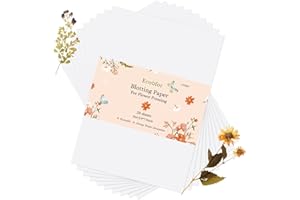 Ecoofor Blotting Paper for Flower Press, 20 Sheets Absorbent and Reusable Blotter Paper for Flower Press Paper Craft 6 x 8 inch