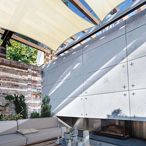 Coarbor Brown 12'x16' UV Block Sun Shade Sail Canopy Perfect for Patio