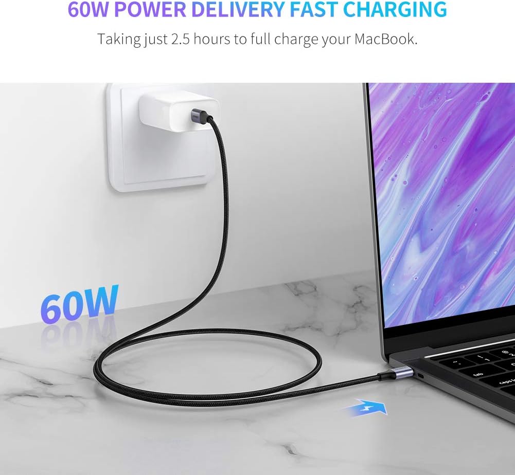 UGREEN USB C to USB-C Charger Cable 60W Type C to C Lead Fast Charging Compatible With iPhone Air/17/16 Pro Max - Image 3