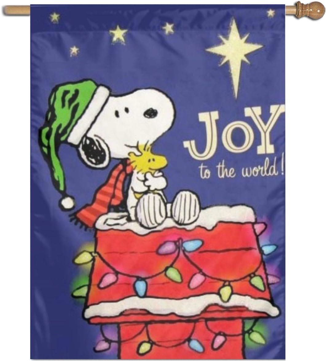 LoV Peanuts Snoopy Merry Christmas Garden Flag Home