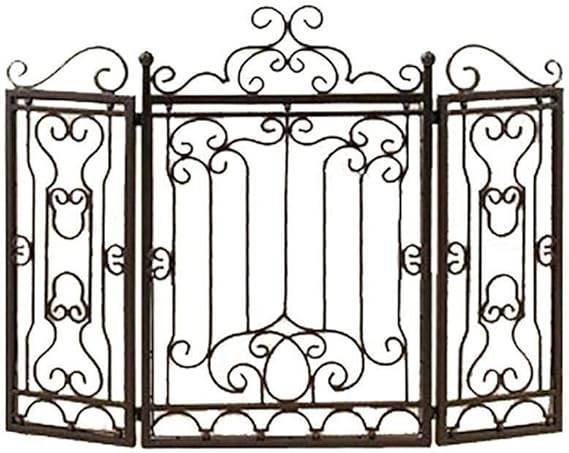 Protector de Chimenea Pantalla 3-Panel 35 X 47in Pantalla De Hierro