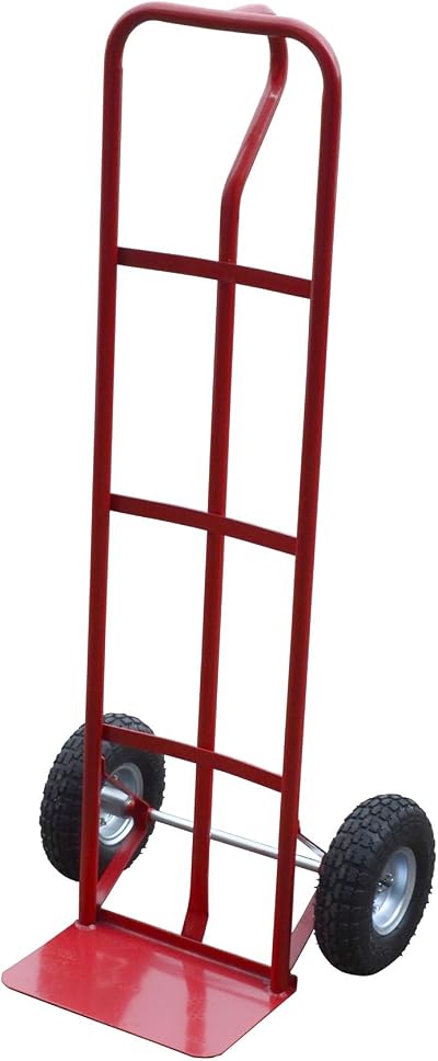 AB Tools Sack Truck 600lb Pneumatic Wheels Red Steel Hand Trolley
