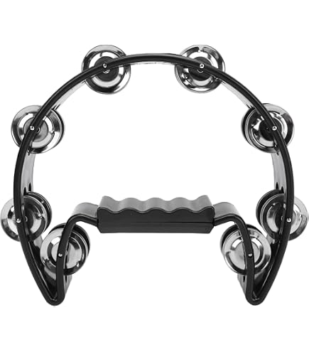 Rhythm Tech RT1010 Tambourine, Nickel Jingles, Black : Amazon.ca