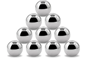 CVGY 10pcs 1''inch Chrome Steel Bearing Balls 25.4mm Steel Balls Precision Bearing Bulk Bicycle Bearing Balls