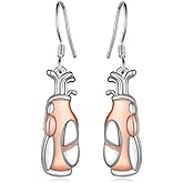 Golf Earrings 925 Sterling Silver Sports Golf Dangle Earrings Sport Lover Jewerly Gifts For Women