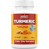 Turmeric Curcumin Supplement Caplets – 850mg per Serving – Joint Support – Antioxidant – 30 Caplets.