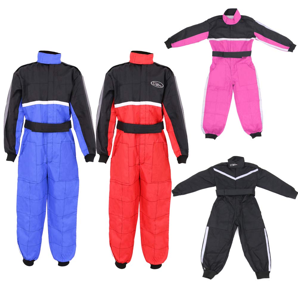 Leopard CUB Kids Children Motocross 1PC Suit - Black XS (3-4 Years) - ATV Dirt Quad Bike Karting Motorbike Clothing