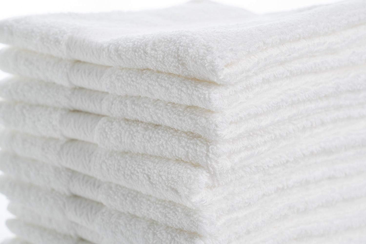 Simpli-Magic Cotton Washcloths White, 40 Pack, Size: 12”x12”: Kitchen & Dining