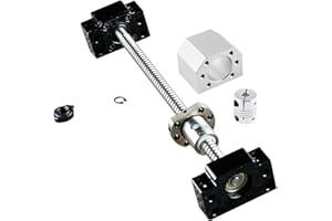 CREABYGIRLS 1 PCS New BallScrew 1605-350mm End Machine with Ballnut +1PCS DSG16H Trapezoid Nut Housing +1 PCS D25L30 Couplers+1 Set BK12/BF12