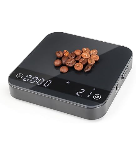 TRILEMA Espresso Scale With Timer - 0.1g Precision, Rechargeable, Small Coffee Scale