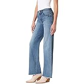 Angels Forever Young Womens 360 Sculpt Mid-Rise Wide Leg Jeans