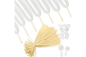 ASIYUHY 260 Balloons Clear Long Balloons 100 Pack Twisting Animal Balloon Thickening Latex Transparent Modeling Long Magic Balloons for Animal Model Weddings Birthdays Festival Party Decorations