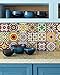 Mi Alma Backsplash Tile Stickers 24 PC Set Traditional Talavera Tiles Stickers Bathroom & Kitchen Tile Decals Easy to Apply Just Peel and Stick Home Decor 6x6 Inch (Kitchen Tiles Stickers D1)