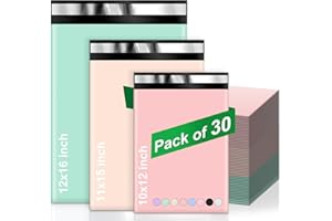 Oududianzi 30PCS Large Poly Mailers, 3 Sizes Shipping Bags, Fashion Shipping Envelopes, Plastic Packaging Bags, Self-Seal Pol
