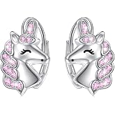 Animal Earrings 925 Sterling Silver Unicorn Puppy Paw Cat Bunny Rabbit Drop Dangle Leverback Earrings for Women Daughter Girlfriend Gift&hellip;