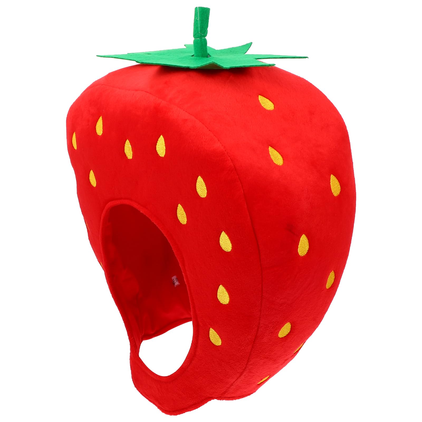 Alipis Strawberry Hat Adult Funny Cosplay Headwear Soft Sponge Filled Cartoon Party Accessory Photo Prop 13.78X11.02X5.91In One Size