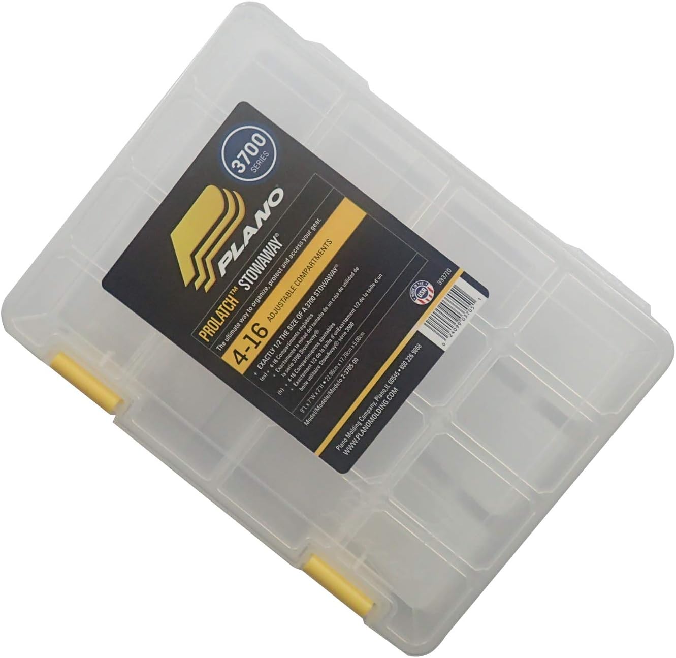 Amazon Com Plano 00 Half Size Stowaway With Adjustable Dividers Clear One Size Fishing Tackle Boxes Sports Outdoors