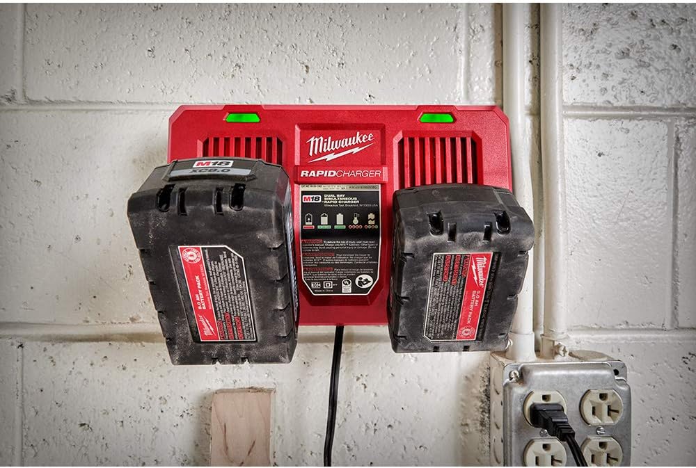 Milwaukee 48-59-1802 M18 Dual Bay Simultaneous Rapid Charger - - 