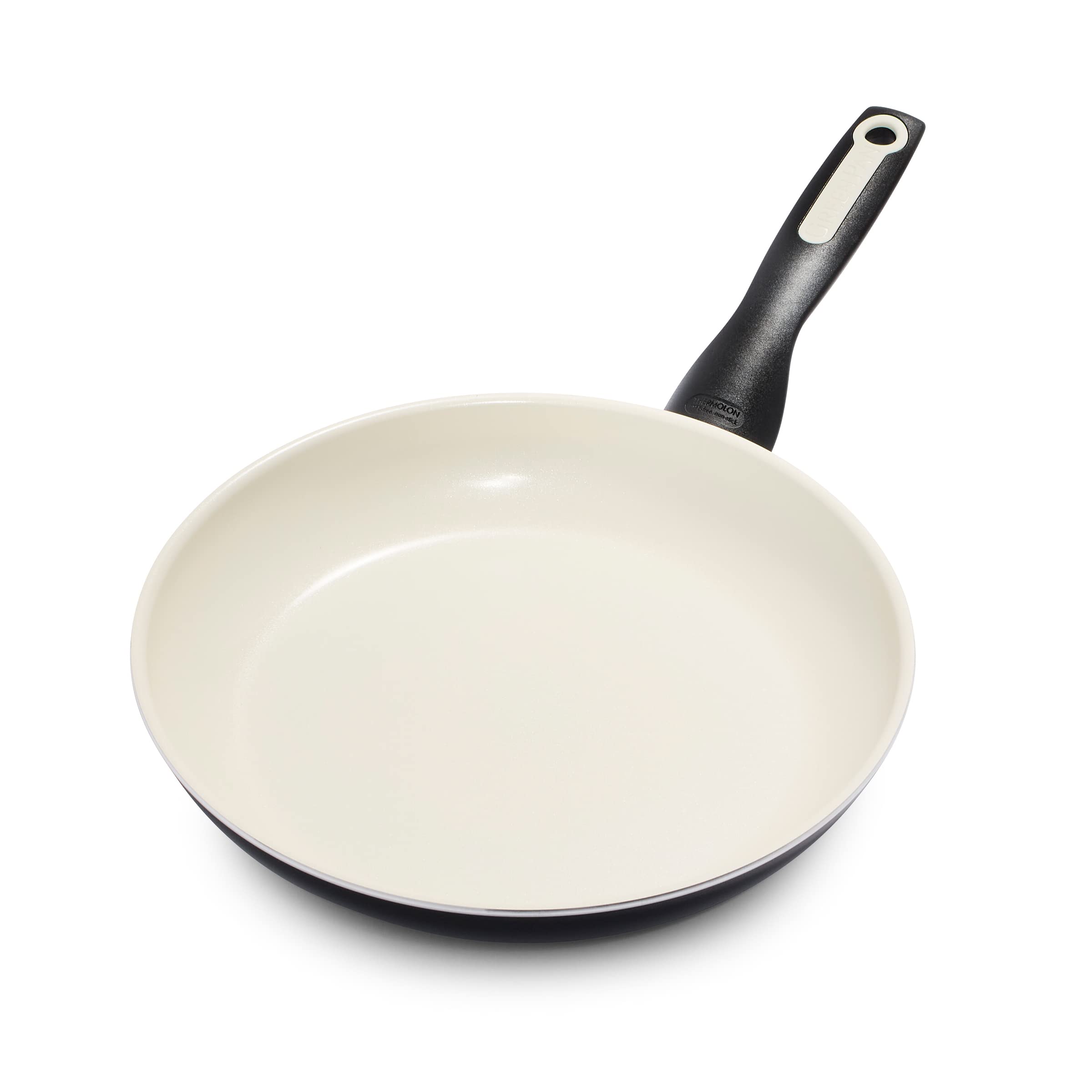 GreenPan Rio Healthy Ceramic Non-Stick 26cm Frying Pan Skillet, PFAS Free, Stay-Cool Handle, Oven Safe up to 160°C, Dishwasher Safe, Black & Cream — image 1