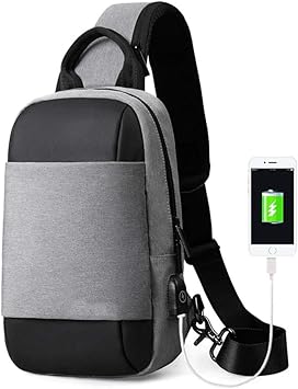 Amazon Co Jp チェストバッグメンズトレンドショルダーバッグ韓国カジュアルメッセンジャーバッグメンズバッグ防水スポーツポケットキャンバス バッグ小さなバックパック スポーツ アウトドア