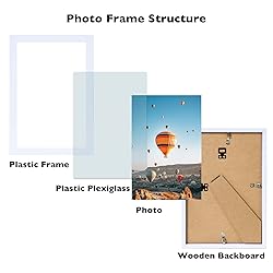 JCJMY 7x11 Picture Frame Set of 6 White for Wall