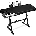 Explore Land Stretchy 88Keys Piano Keyboard Dust Cover with Music Stand Opening for Digital Electronic Piano (Black)