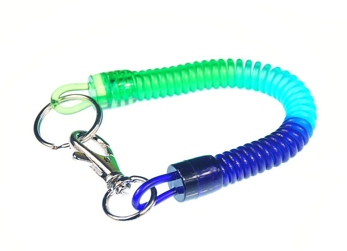 Miniblings Spiral Key Ring Chain Keychain Rubber Chain Purse Purple White Blue