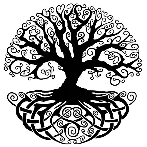 Celtic Knot Tree Of Life Black Enamel Decal