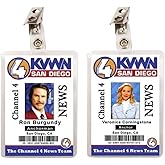 Anchorman Ron Burgundy Veronica Corningstone Set of 2 ID Badges