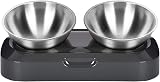 PewinGo Cat Bowls with Stainless Steel 0° & 15° Tilt, Non-Slip Base view 8