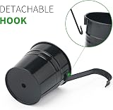 KINGLAKE 10Pcs 10cm Metal Hanging Plant Pots with Detachable Hook Black Garden view 3