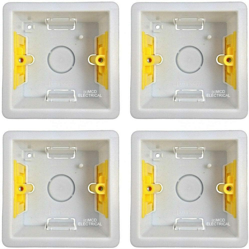 Appleby SB632 Deep Dry Lining Boxes Single 1 Gang 47mm Deep Pack of 4
