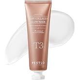 PESTLO Baby Collagen Glow Mask 1.69 fl.oz - Korean Peel Off Facial Mask Infused with Reallagen/T3 Vegan Collagen, Aginon, Volufiline for Hydrating, Firming, Glow, Glass Skin