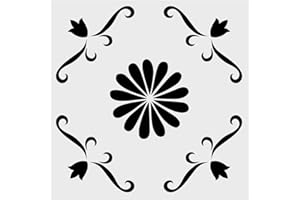 LYMSSESS Wall Stencils for Painting Large Pattern 12" x 12", Reusable Large Floor Stencils, Simple Tile Stencils for Decor (NS18)