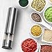 Electric Salt And Pepper Grinder Set by Home Improvement City - Battery Operated Stainless Steel Mills With LED Lights And Clear Acrylic Glass - Automatic One Hand Operation And Adjustable Coarseness