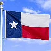 ZSDI Texas State Flag, 3x5 FT, Heavy Duty Nylon, UV Fade Resistant, Embroidered Stars, Sewn Stripes, Brass Grommets