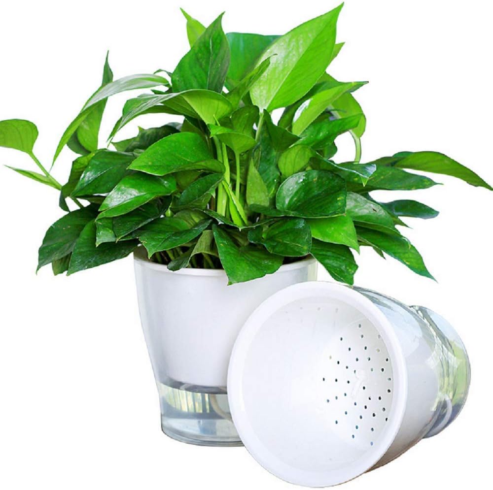 3 Sets Self Watering Planter, Lazy Pot Aquatic Plants Potted Plants,for All House Plants,Herb,African Violets,Succulents