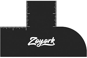 Zoyork Barber Enhancement Card – Hairline Stencil with Right Angle & Long Straight Edges – Haircut Template with Extra Guide Lines – Reusable Tool for Line-Ups, Fades & Edge-Ups (Black)