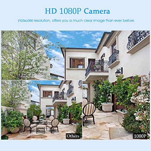 FLOUREON All in One 4CH 1080P Wireless Security Camera System with 12" LCD Monitor NVR Recorder Kit with 4X HD 1080P IP66 Indoor Outdoor IP Cameras, Night Vision, Motion Detection, Easy Remote Access