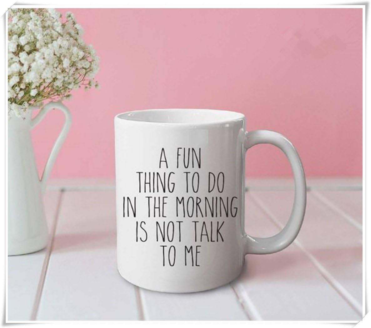 OttoRiven101 - A fun thing to do in the morning is not talk to me mug - funny mug, cute mug, office mug, gifts for her, gifts for him, coffee mug, 11oz Ceramic Coffee Mug/Tea Cup, High Gloss
