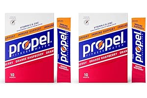 Propel Powder Packets, Orange Raspberry With Electrolytes, Vitamins 20 Count (Pack of 2) - in GARIZZE Box