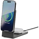 Native Union Rise 2-in-1 Magnetic Wireless Charger – Qi2 Certified & MagSafe Compatible – 15W Fast-Charging Foldable Charging Stand for iPhone Air, 17 with Wireless Pad for AirPods Pro 3 (Black)