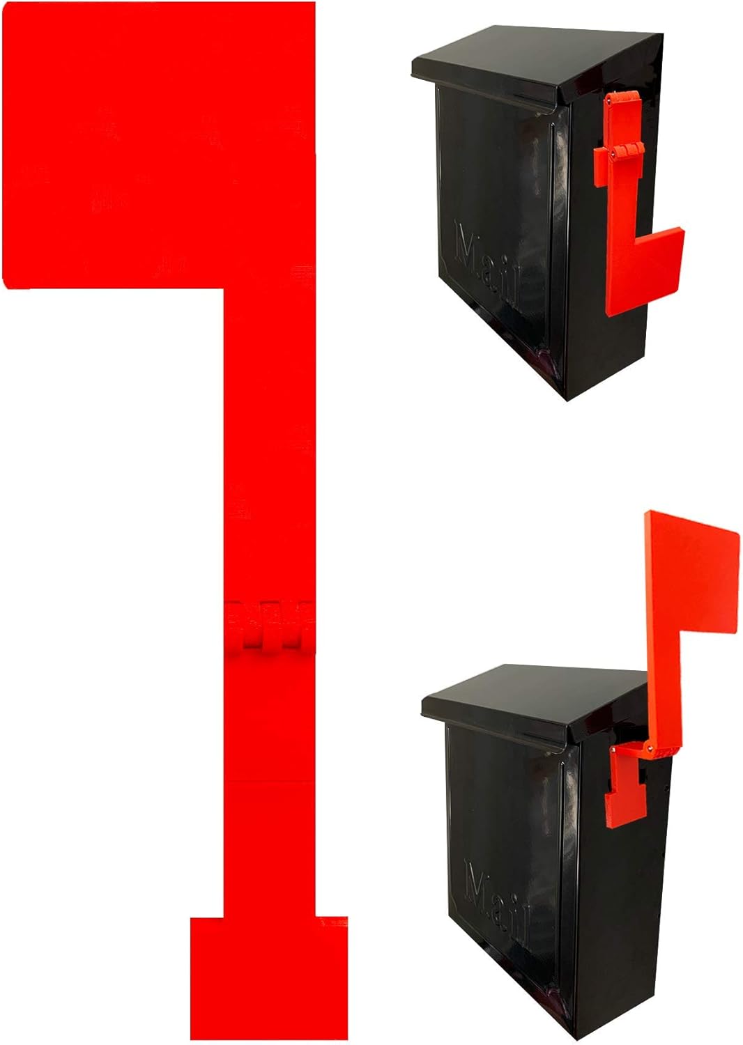 Folding Vertical Mailbox Flag, Wall Mounted Mailbox Flag