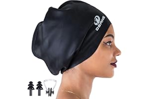 Dsane Extra Large Swimming Cap for Women and Men,Special Design Swim Cap for Very Long Thick Curly Hair&Dreadlocks Weaves Braids Afros Silicone Keep Your Hair Dry