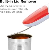 Kitchen Mama Auto 2.0 Electric Can Opener Red – Smooth Edge, Battery Operated view 5