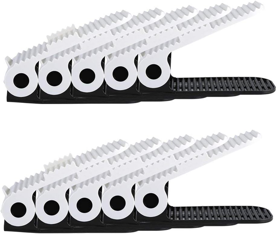 GKKCOO 6pcs Adjustable Shoe Slots Organizer Shoes Box Shoe Storage Space Saver Plastic Rack Holder Shoe Racks (6pcs)